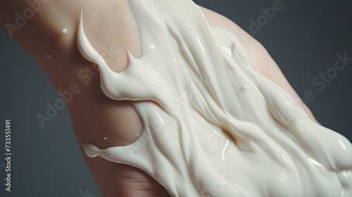 Hand cream close-up, Hyper Real