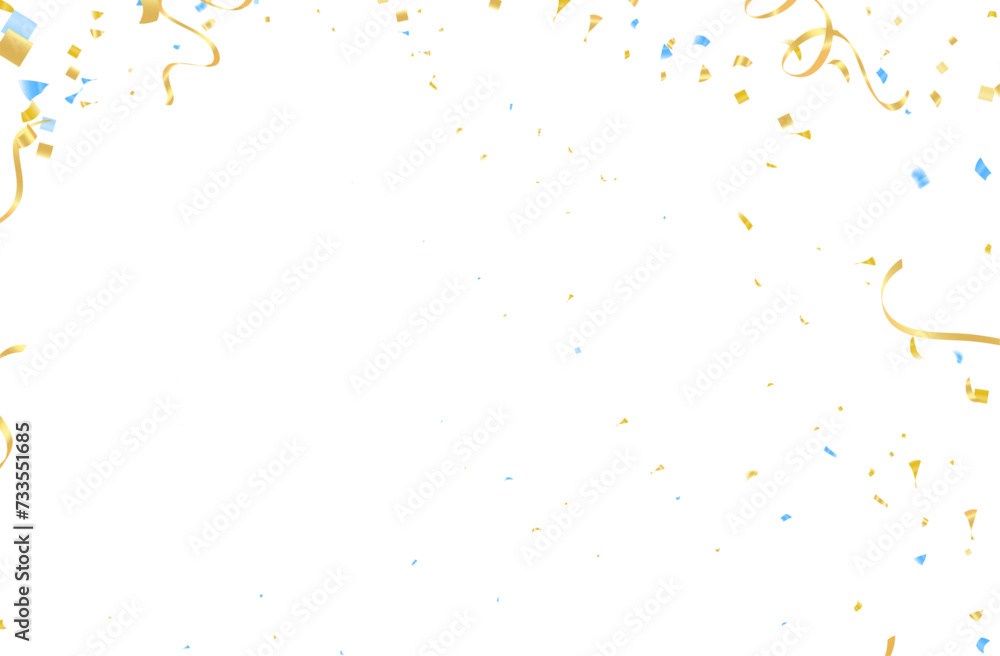 Golden confetti isolated. Festive background. Vector illustration Golden confetti isolated. Festive background. Vector illustration