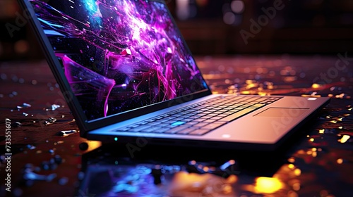 Laptop close-up, Hyper Real