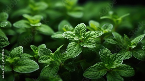 Wallpaper Mural Oregano close-up, Hyper Real Torontodigital.ca