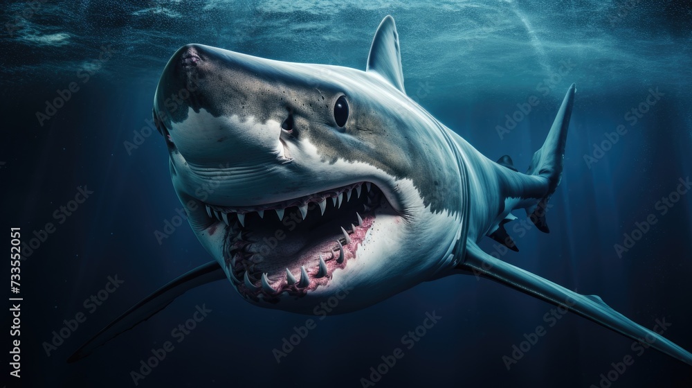 Fototapeta premium Shark close-up, Hyper Real