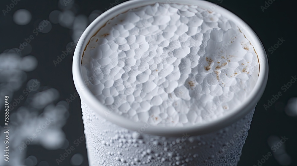 Styrofoam cup close-up, Hyper Real Styrofoam cup close-up, Hyper Real
