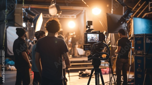 Detailed look at the technical setup and crew operation on a contemporary film set.