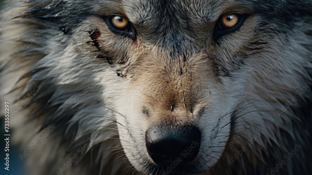 Wolf close-up, Hyper Real