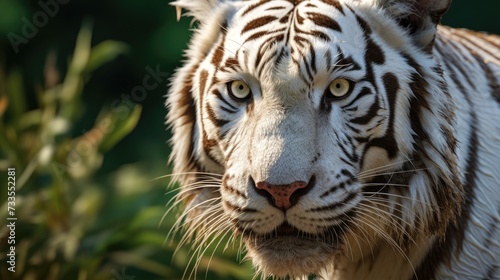 White tiger close-up  Hyper Real