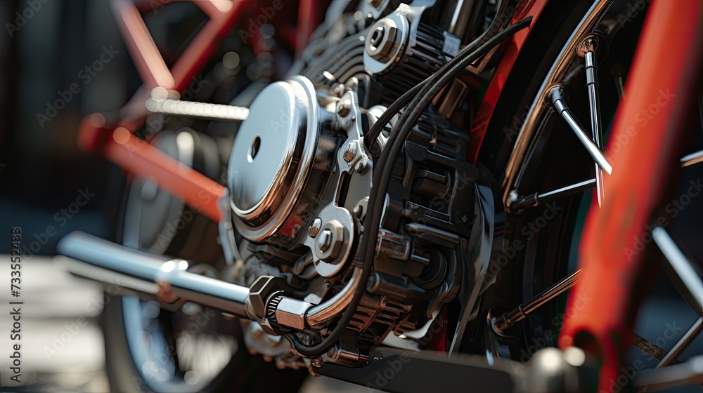 Obraz premium Bike close-up, Hyper Real