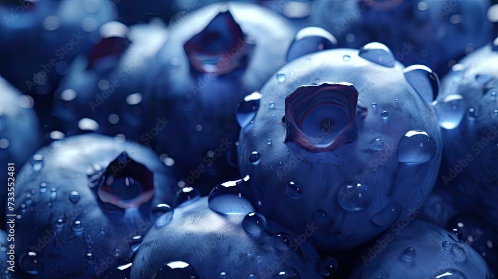Blueberry close-up, Hyper Real Blueberry close-up, Hyper Real
