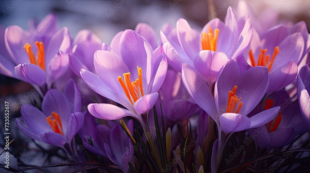 Crocus close-up, Hyper Real Crocus close-up, Hyper Real