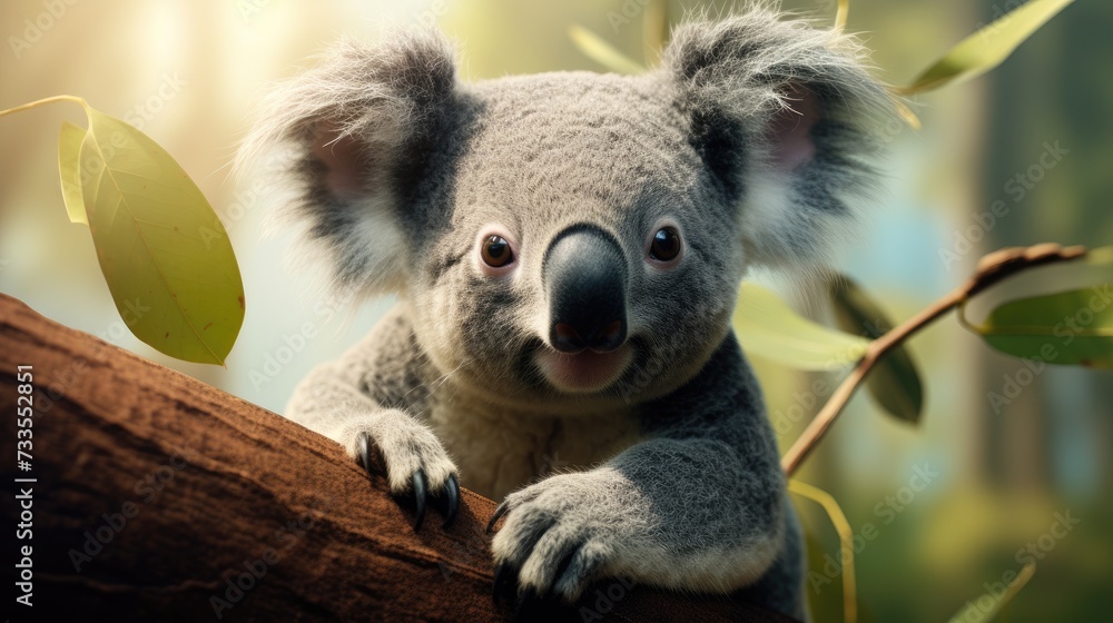 Obraz premium Koala close-up, Hyper Real