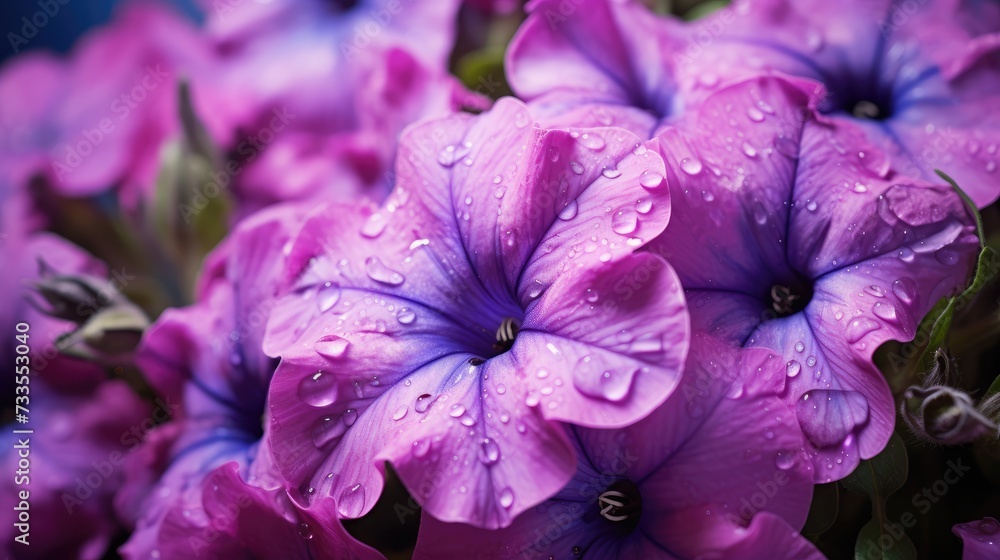 Petunia close-up, Hyper Real Petunia close-up, Hyper Real