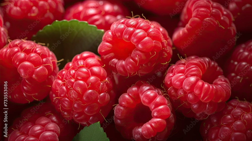 Raspberries close-up, Hyper Real Raspberries close-up, Hyper Real