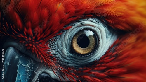 Parrot close-up, Hyper Real photo