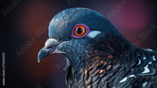 Pigeon close-up, Hyper Real