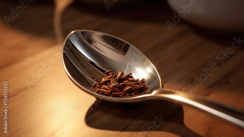 Tea spoon close-up, Hyper Real