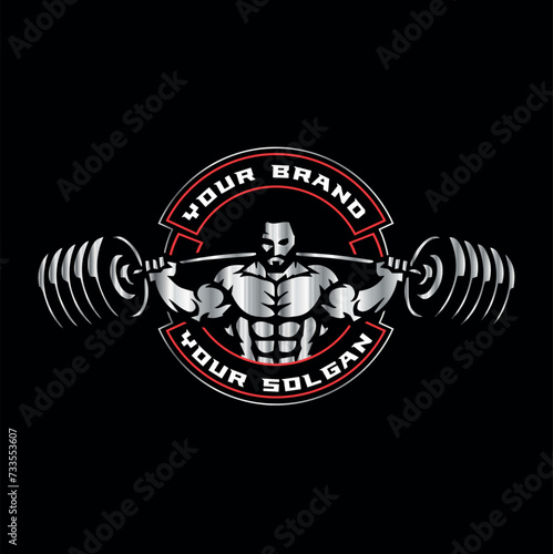 illustration of a man lifting weights
