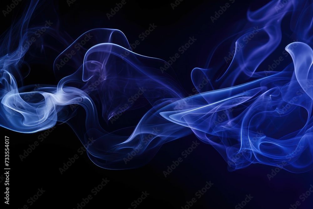 Luxury Dark Blue Smoke Background - Elegant Modern Design