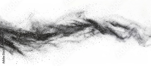 White background isolates abstract smears of gray glitter.