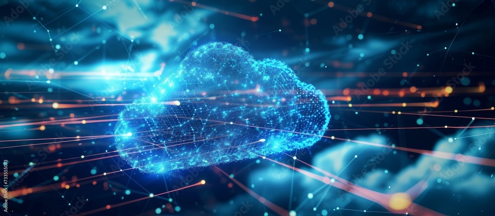Digital cloud technology and security measures ensure the protection of our online activities and personal information through cybersecurity, network safeguards, data protection, and encryption.
