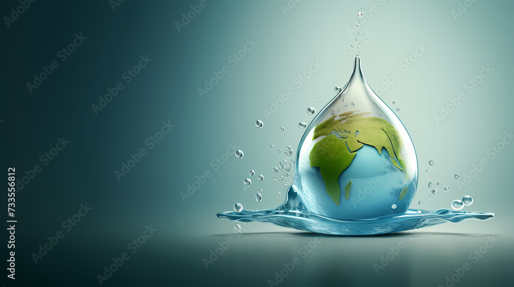 Fototapeta premium World Water Day, save water and world environmental protection concept