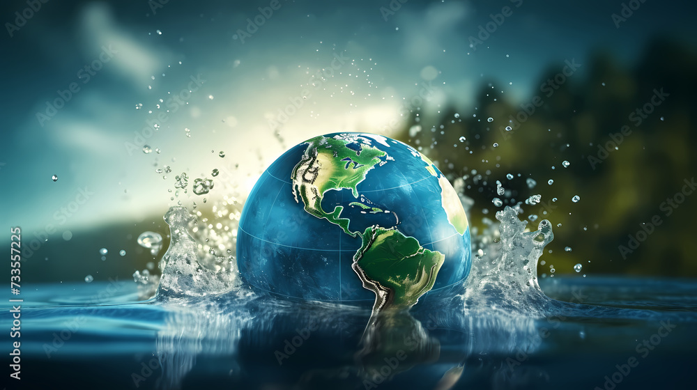 World Water Day, save water and world environmental protection concept World Water Day, save water and world environmental protection concept