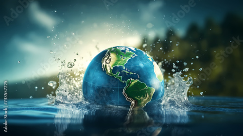 World Water Day, save water and world environmental protection concept