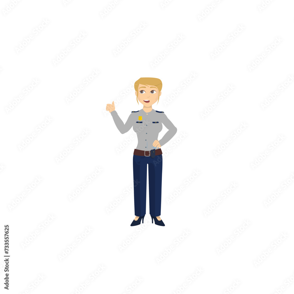 pose of police on duty vector uniform pose of police on duty vector uniform