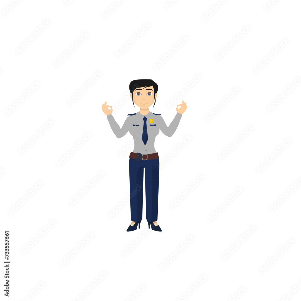 pose of police on duty vector uniform pose of police on duty vector uniform