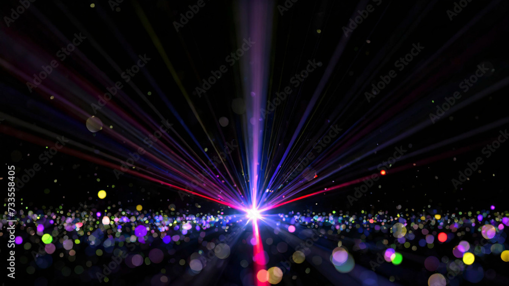 abstract background with laser lights beams, bokeh effect on dark background abstract background with laser lights beams, bokeh effect on dark background