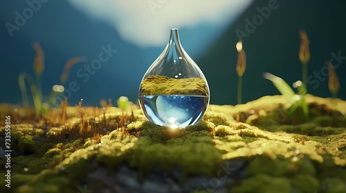 World Water Day background  concept of global warming and climate change