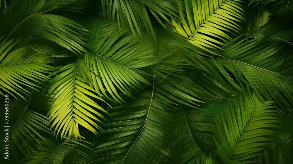 Light Palm Tree Leaves Background. Generative AI Light Palm Tree Leaves Background. Generative AI