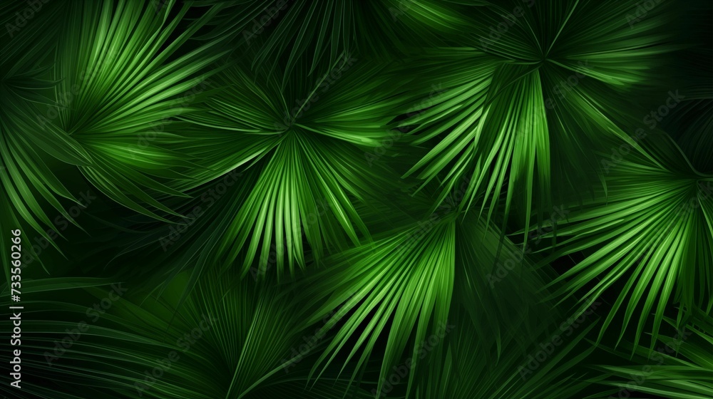 Palm Tree Leaves Background. Generative AI