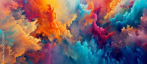 Vibrant and Colorful Painted Abstract Background - A Creative Explosion of Painted, Abstract and Colorful Elements on a Stunningly Creative Background