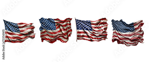 distressed flying american flag