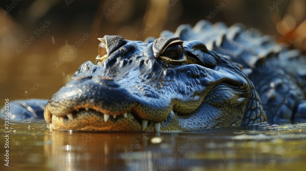 Obraz premium Large alligator in the water