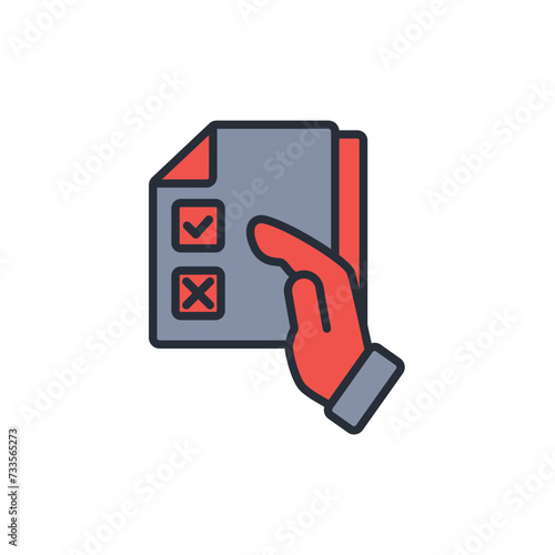 referendum icon. vector.Editable stroke.linear style sign for use web design,logo.Symbol illustration.