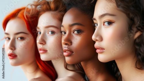 Diverse group of women showcasing multicultural beauty