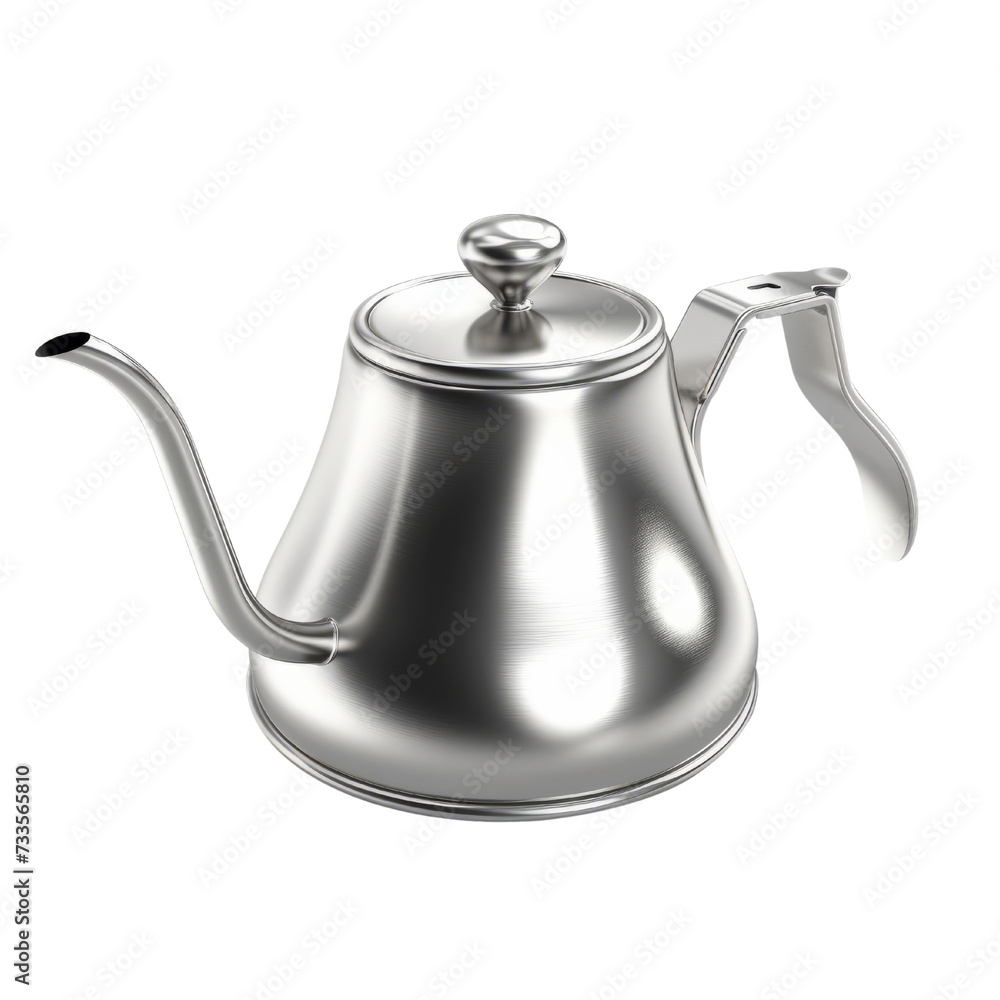 Coffee Brewing Kettle PNG Cutout, Generative AI Coffee Brewing Kettle PNG Cutout, Generative AI
