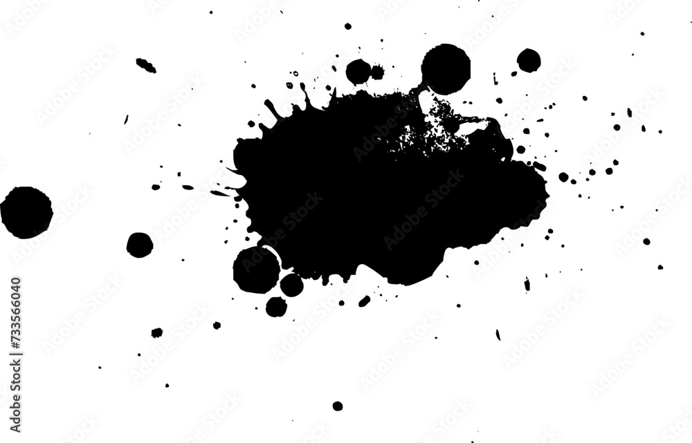 black watercolor brush dropped splash splatter on white background black watercolor brush dropped splash splatter on white background