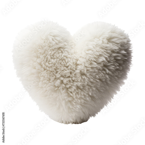heart shaped pillow isolated