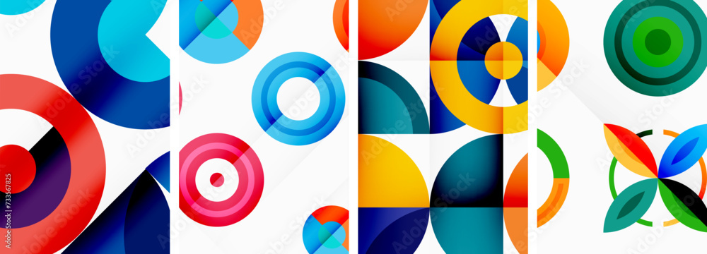 Round geometric elements and circles in background design for wallpaper, business card, cover, poster, banner, brochure, header, website Round geometric elements and circles in background design for wallpaper, business card, cover, poster, banner, brochure, header, website