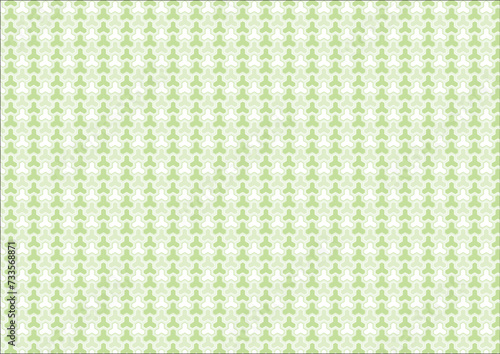 日本の伝統紋様 毘沙門亀甲のシームレスパターン 緑