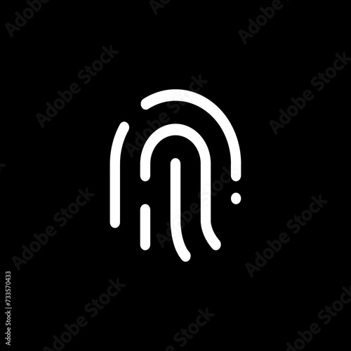 fingerprint over black 