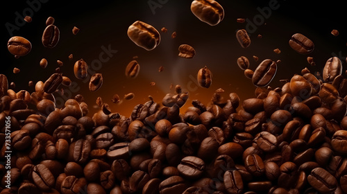 Coffee top view commercial photography  top down view with space for text