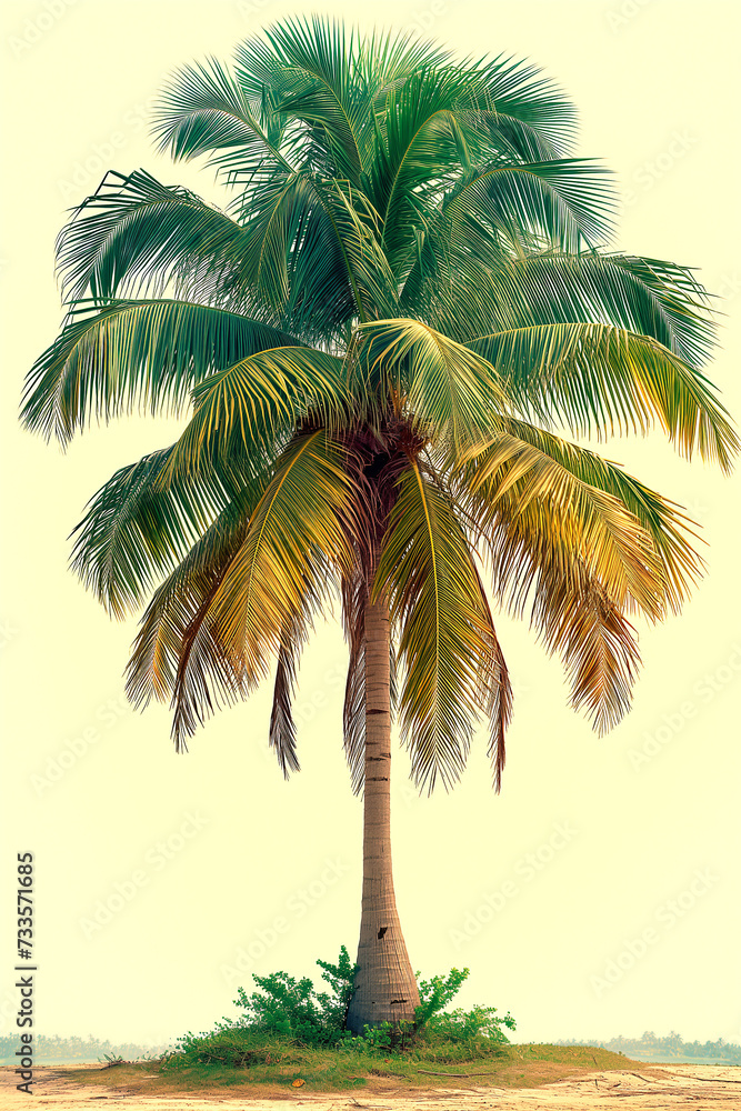 Fototapeta premium Coconut palm trees isolated.