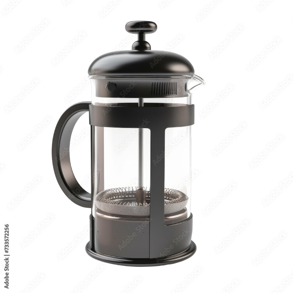 French Press PNG Cutout, Generative AI French Press PNG Cutout, Generative AI
