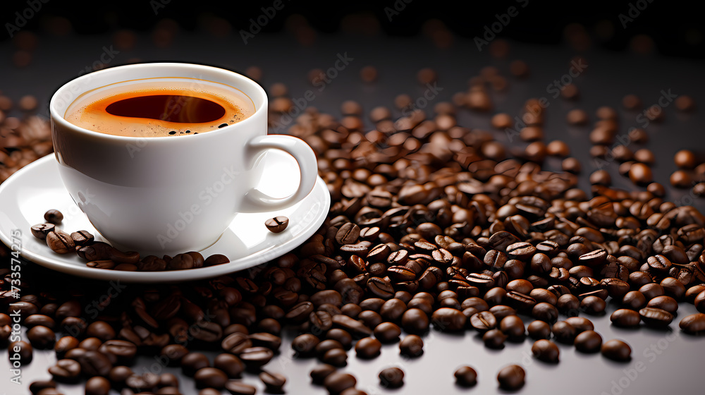 Fototapeta premium Coffee commercial shooting PPT background poster wallpaper web page