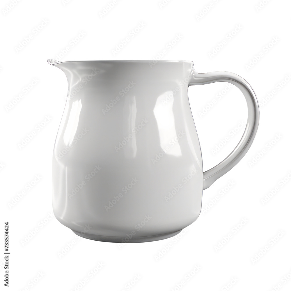 Milk Pitcher PNG Cutout, Generative AI Milk Pitcher PNG Cutout, Generative AI