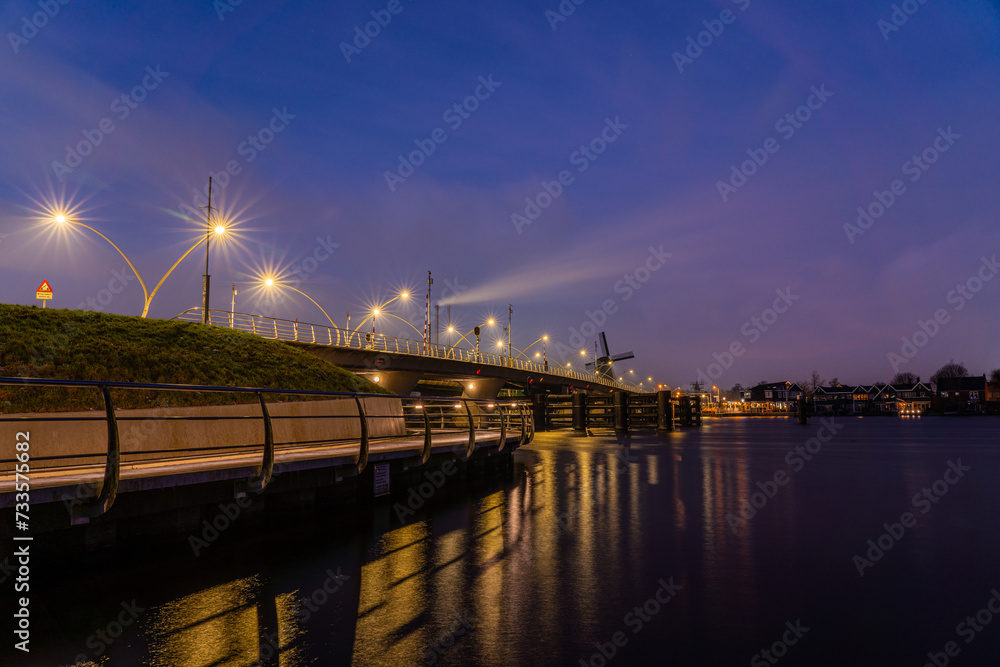 An bridge over the river in the early morning