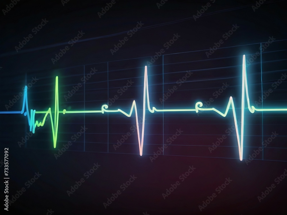 Awesome glowing light heartbeat line with chart line concept, heart health checking, new cardiac monitoring technology. Awesome glowing light heartbeat line with chart line concept, heart health checking, new cardiac monitoring technology.