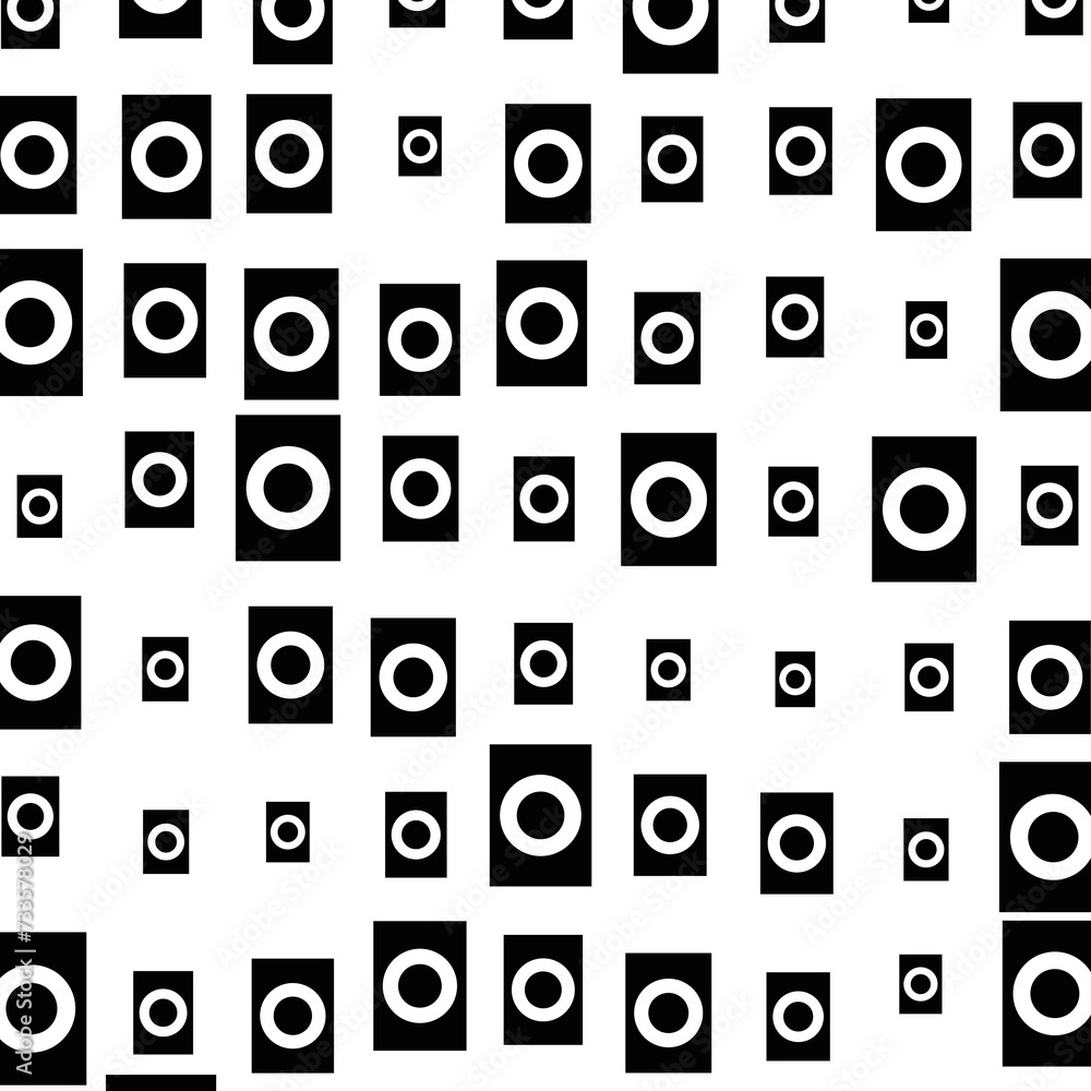 Abstract Fractal Geometry Monochrome Seamless Patterns and Vector Abstract Fractal Geometry Monochrome Seamless Patterns and Vector